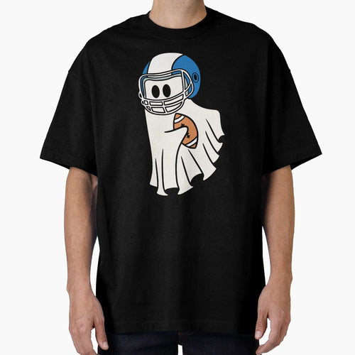 Halloween Ghost Play Football T-Shirt - Novelty Apparel Unisex - T-Shirt, Sweatshirt, Hoodie