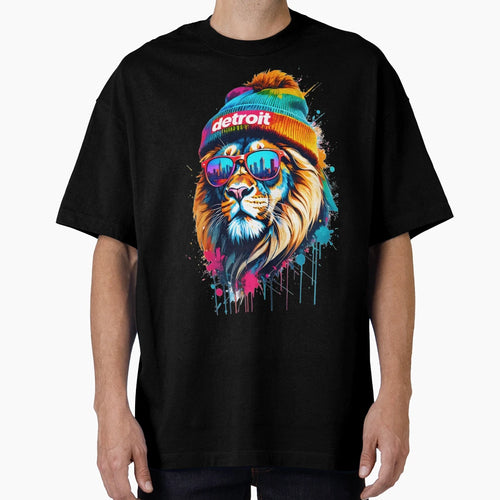 Detroit Lion T-Shirt - Minimalist Print for Adults - T-Shirt, Sweatshirt, Hoodie
