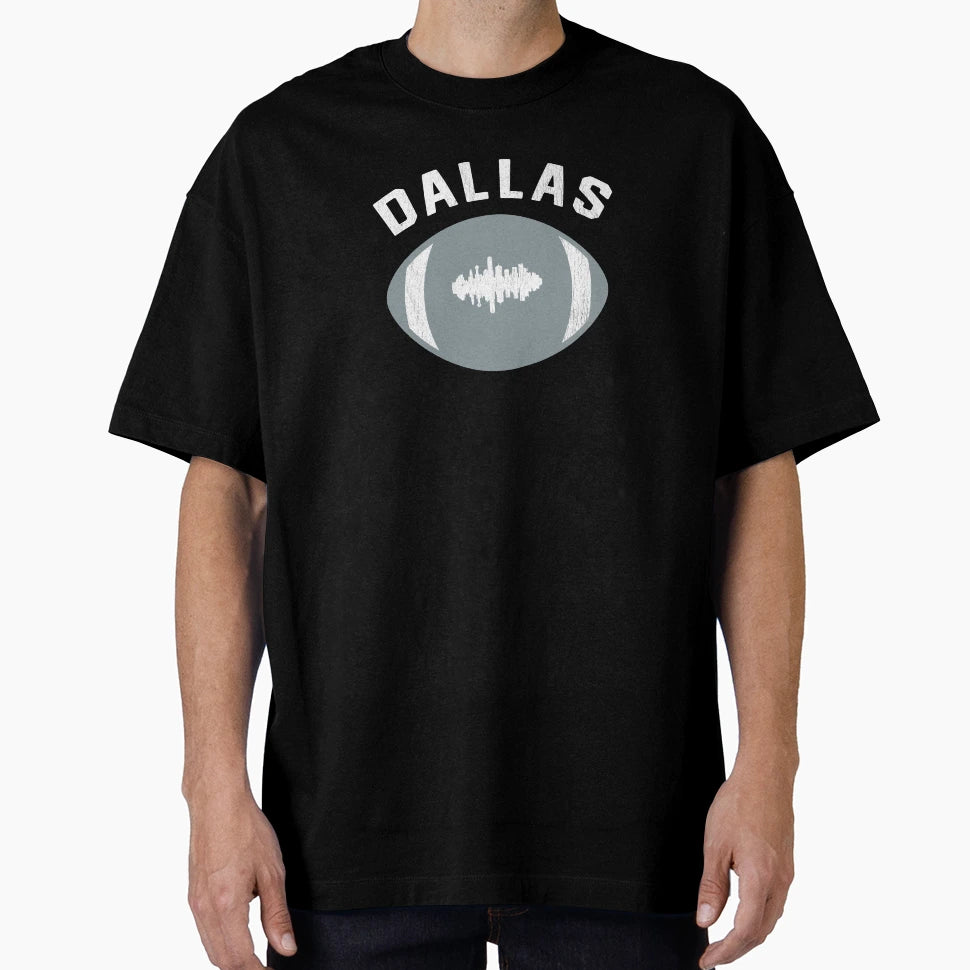 Dallas Football Laces Dal City Skyline T-Shirt - Aesthetic Graphic Unisex - T-Shirt, Sweatshirt, Hoodie