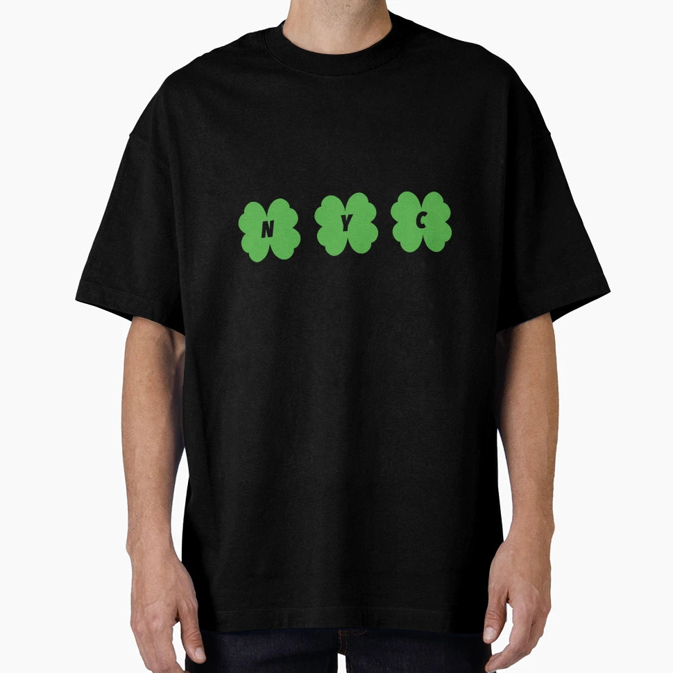 Nyc Black St Patricks Day 4 Leaf T-Shirt - Novelty Apparel for Adults - T-Shirt, Sweatshirt, Hoodie