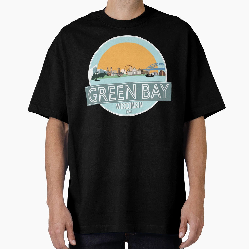 Green Bay City Scape T-Shirt - Streetwear Style for Adults - T-Shirt, Sweatshirt, Hoodie