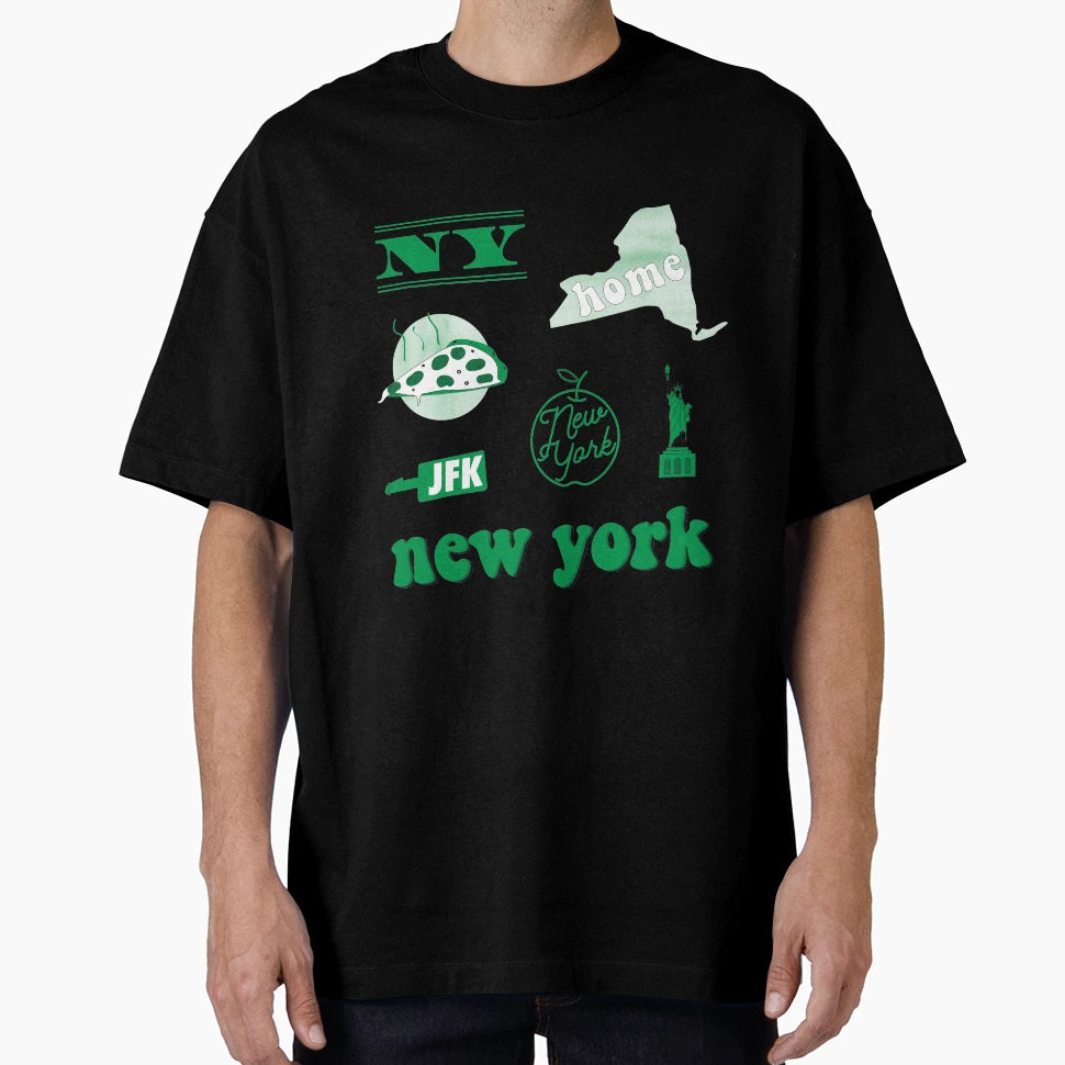 Kelly Green Watercolor New York Us T-Shirt - Novelty Apparel Men Women - T-Shirt, Sweatshirt, Hoodie
