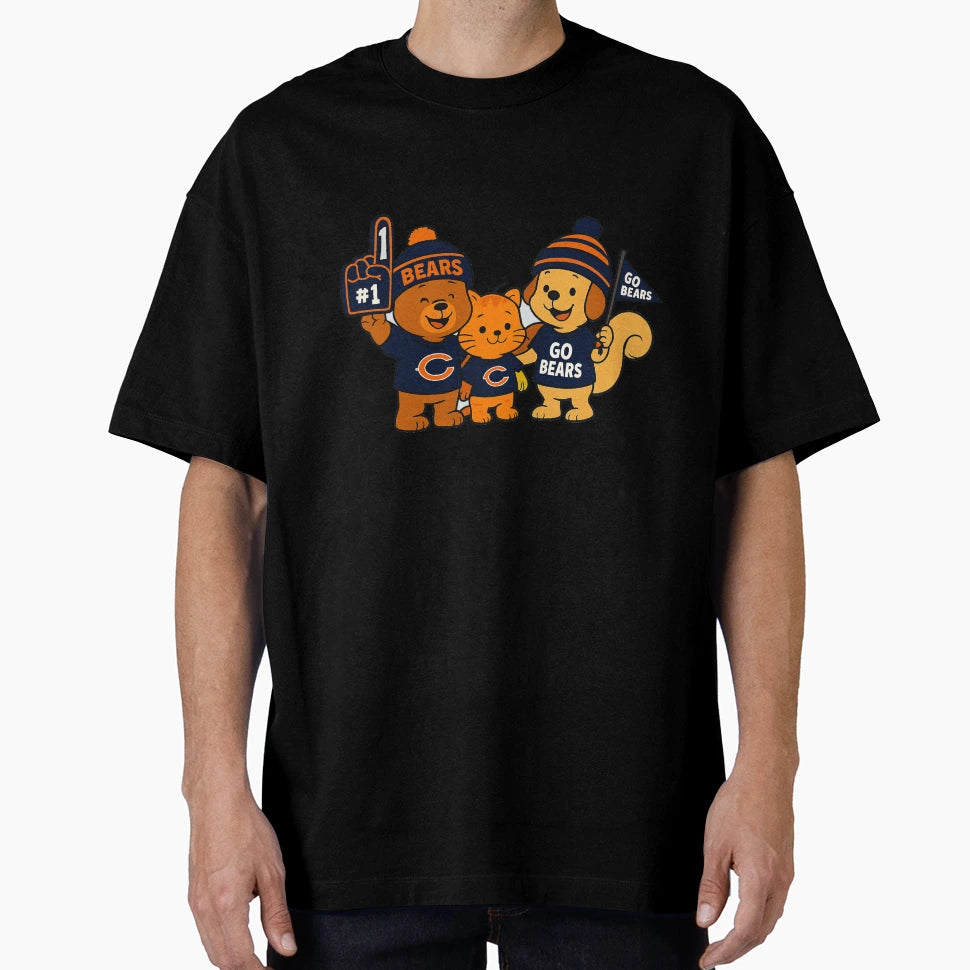 Go Bears Chicago Bears Bear T-Shirt - Minimalist Print for Adults - T-Shirt, Sweatshirt, Hoodie