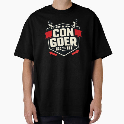 Con Goer Convention Badge Typography T-Shirt - Trendy Graphic Men Women - T-Shirt, Sweatshirt, Hoodie