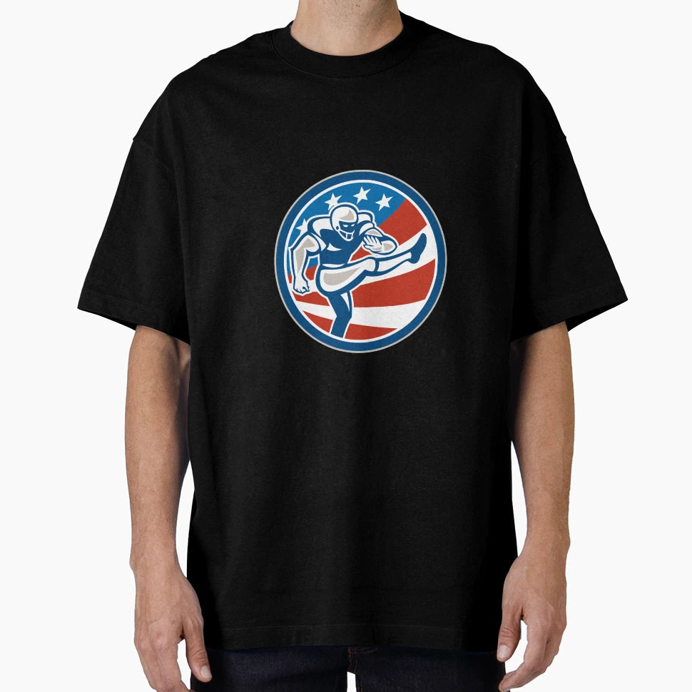 American Football Placekicker Circle T-Shirt - Minimalist Print Men Women - T-Shirt, Sweatshirt, Hoodie