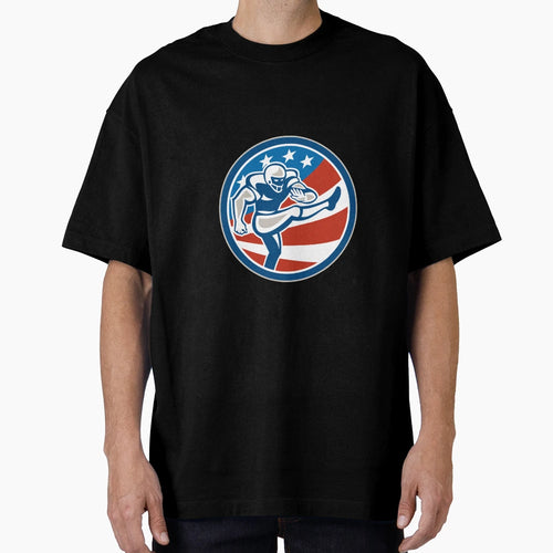 American Football Placekicker Circle T-Shirt - Minimalist Print Men Women - T-Shirt, Sweatshirt, Hoodie