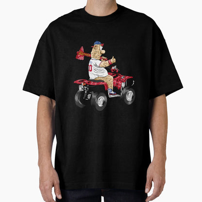 Quad Bloop Funny Race Mascot Braves T-Shirt - Minimalist Print for Adults - T-Shirt, Sweatshirt, Hoodie