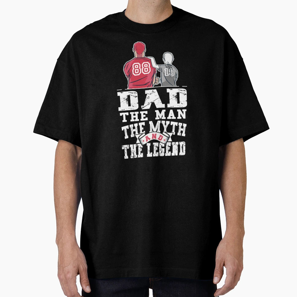 Mens Proud Baseball Dad Myth T-Shirt - Casual Everyday Wear Men Women - T-Shirt, Sweatshirt, Hoodie