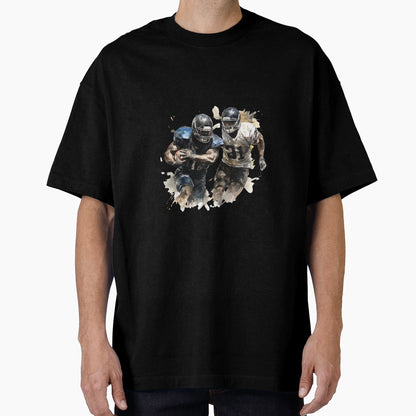 American Football Two Black T-Shirt - Fun Novelty Design for Adults - T-Shirt, Sweatshirt, Hoodie
