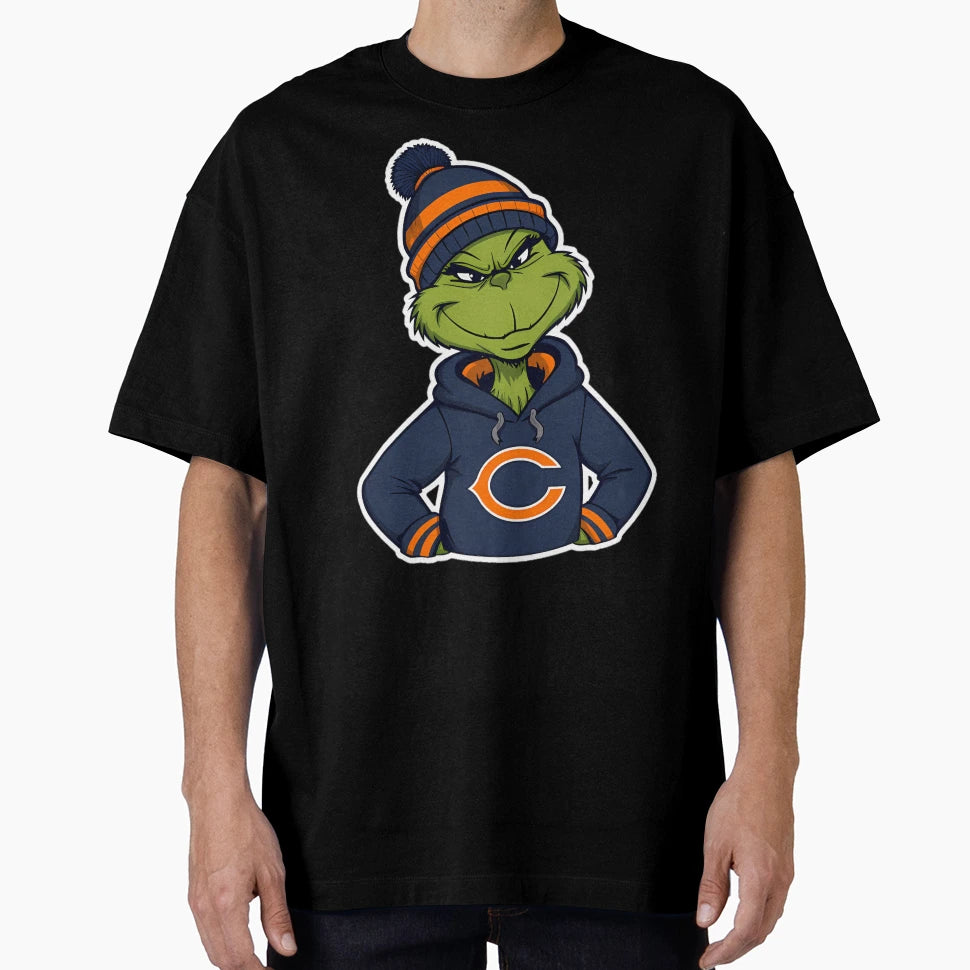 Grinch Chicago Bears Funny Nfl Chica T-Shirt - Streetwear Style Men Women - T-Shirt, Sweatshirt, Hoodie