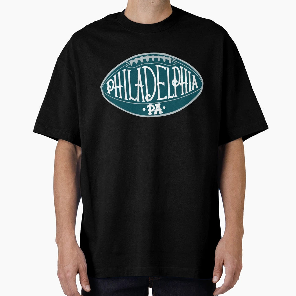 Philadelphia Pa Hand Drawn Football T-Shirt - Unique Graphic Unisex - T-Shirt, Sweatshirt, Hoodie