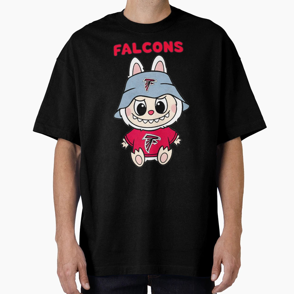 Funny Labubu Falcons Cartoon Art T-Shirt - Custom Art Print Unisex - T-Shirt, Sweatshirt, Hoodie