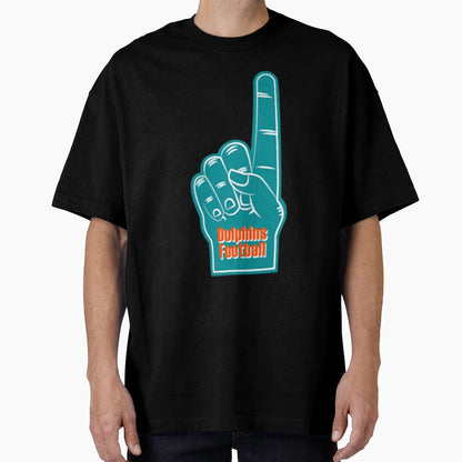 Miami Dolphins Football Foam Finger T-Shirt - Minimalist Print Men Women - T-Shirt, Sweatshirt, Hoodie