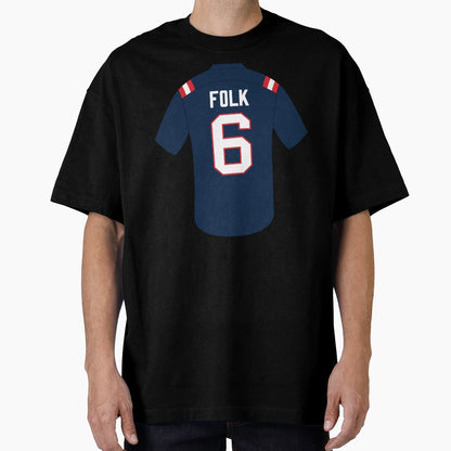 Nick Folk Jersey Number 6 T-Shirt - Casual Everyday Wear Unisex - T-Shirt, Sweatshirt, Hoodie