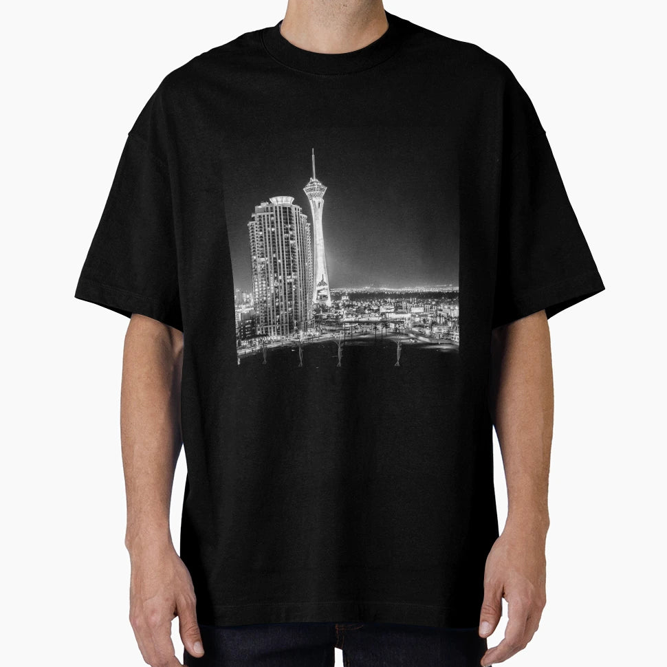 Black And White Stratosphere Hotel And T-Shirt - Streetwear Style Unisex - T-Shirt, Sweatshirt, Hoodie