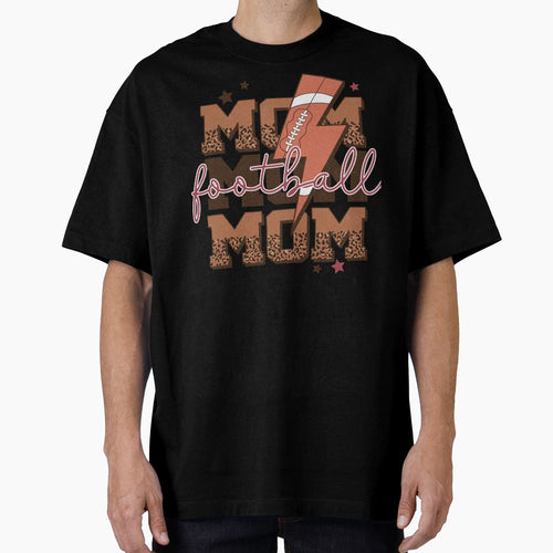 Mom Mom Mom Football Mothers Day T-Shirt - Trendy Graphic for Adults - T-Shirt, Sweatshirt, Hoodie