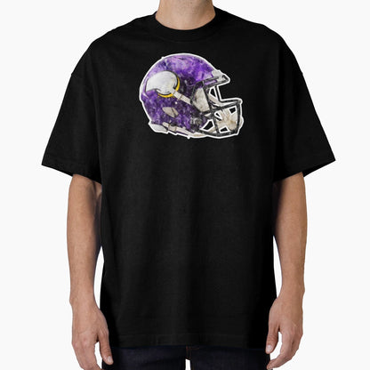 Minnesota Vikings Watercolor Helmet T-Shirt - Unique Graphic for Adults - T-Shirt, Sweatshirt, Hoodie