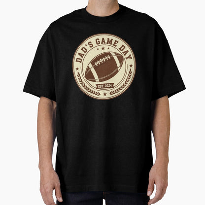 Dads Game Day Football Badge T-Shirt - Custom Art Print Unisex - T-Shirt, Sweatshirt, Hoodie