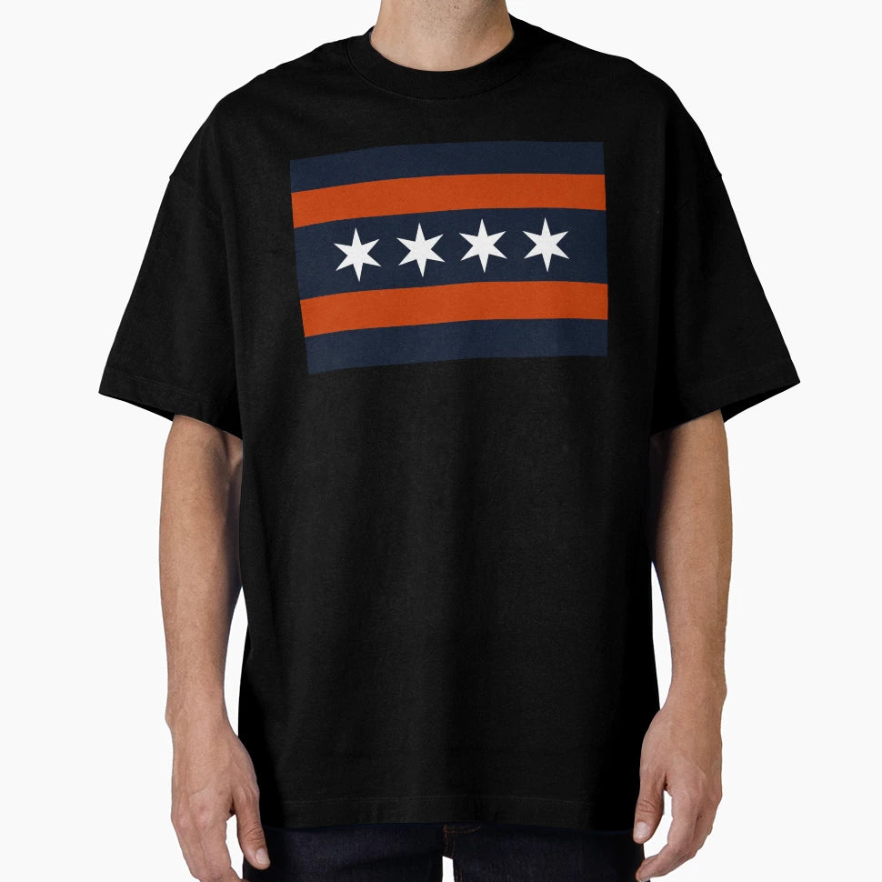 Chicago City Flag Bears T-Shirt - Trendy Graphic Men Women - T-Shirt, Sweatshirt, Hoodie