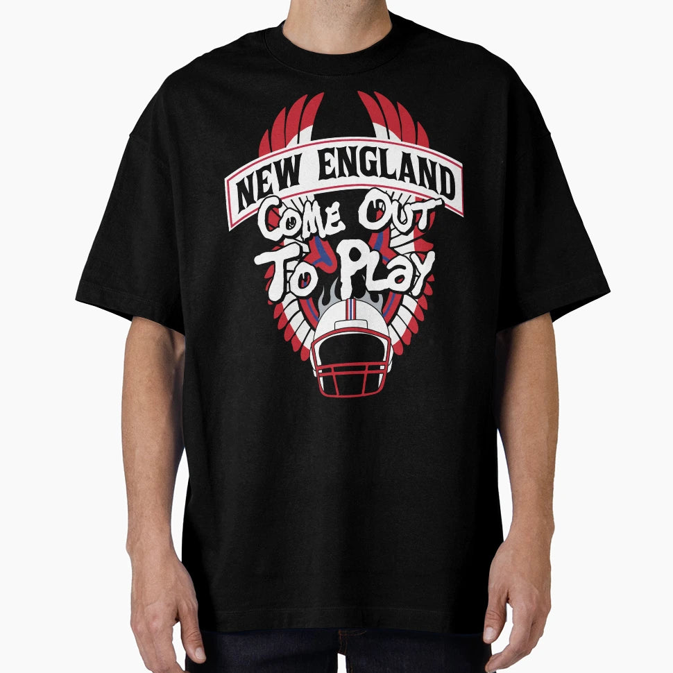 New England Football Come Out To Play T-Shirt - Fun Novelty Design Unisex - T-Shirt, Sweatshirt, Hoodie