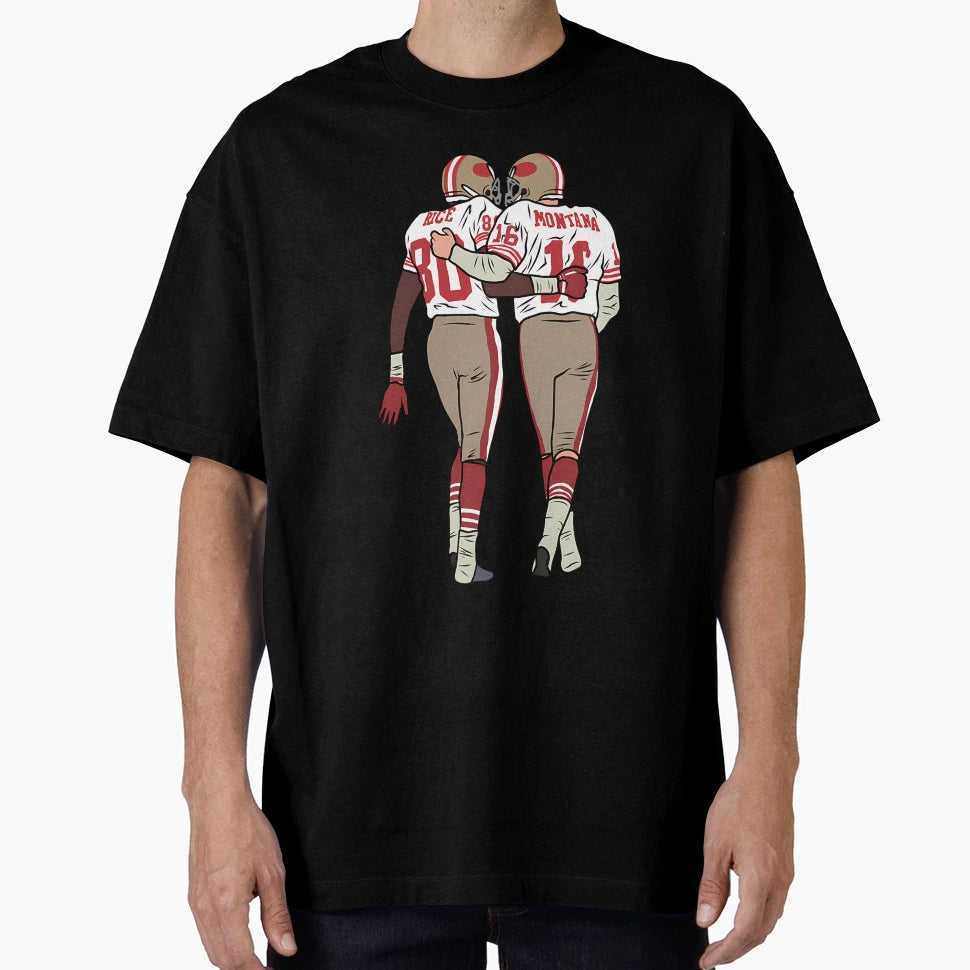 Jerry Rice And Joe Montana T-Shirt - Trendy Graphic Men Women - T-Shirt, Sweatshirt, Hoodie
