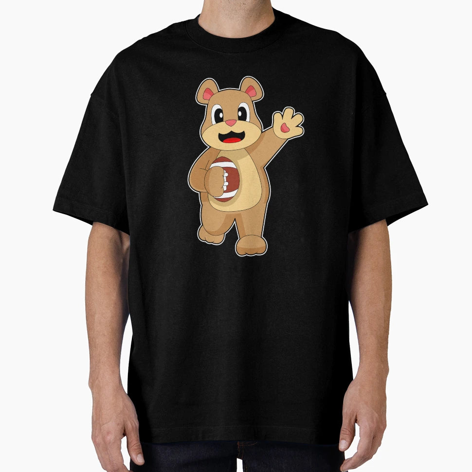 Bear American Football Sports T-Shirt - Fun Novelty Design for Adults - T-Shirt, Sweatshirt, Hoodie