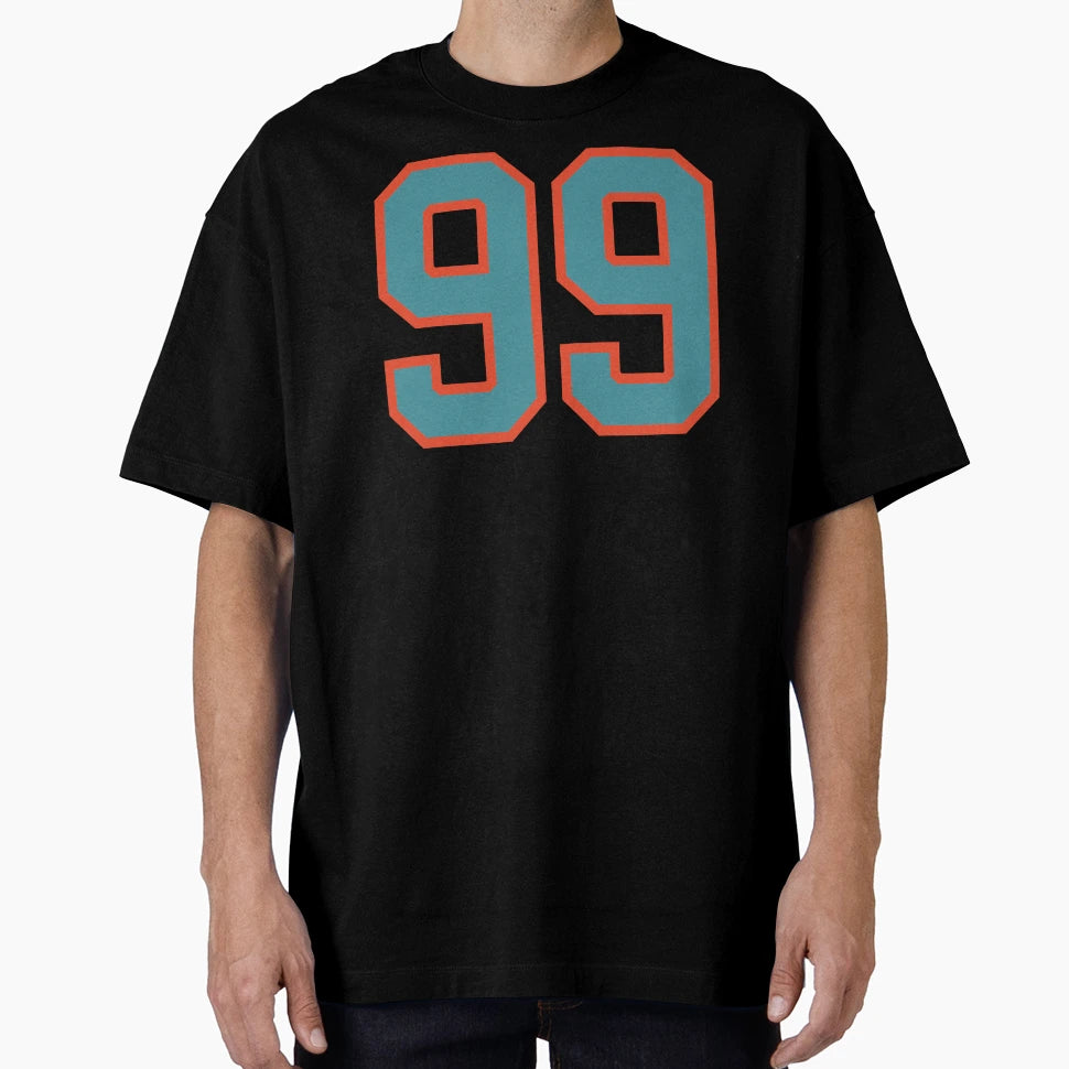 99 Number Aqua Orange Lucky Sports T-Shirt - Streetwear Style for Adults - T-Shirt, Sweatshirt, Hoodie