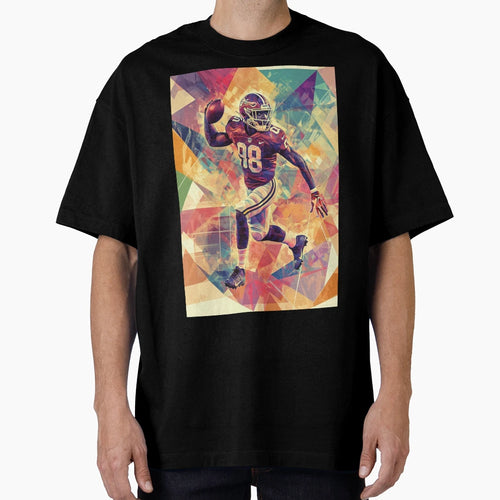 Quaterback Throwing Pass Geometric T-Shirt - Streetwear Style for Adults - T-Shirt, Sweatshirt, Hoodie