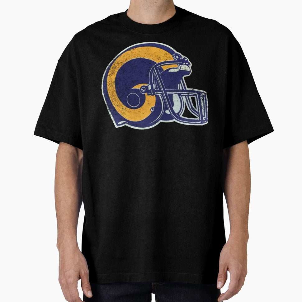 Rams Helmet Distressed T-Shirt - Trendy Graphic Men Women - T-Shirt, Sweatshirt, Hoodie