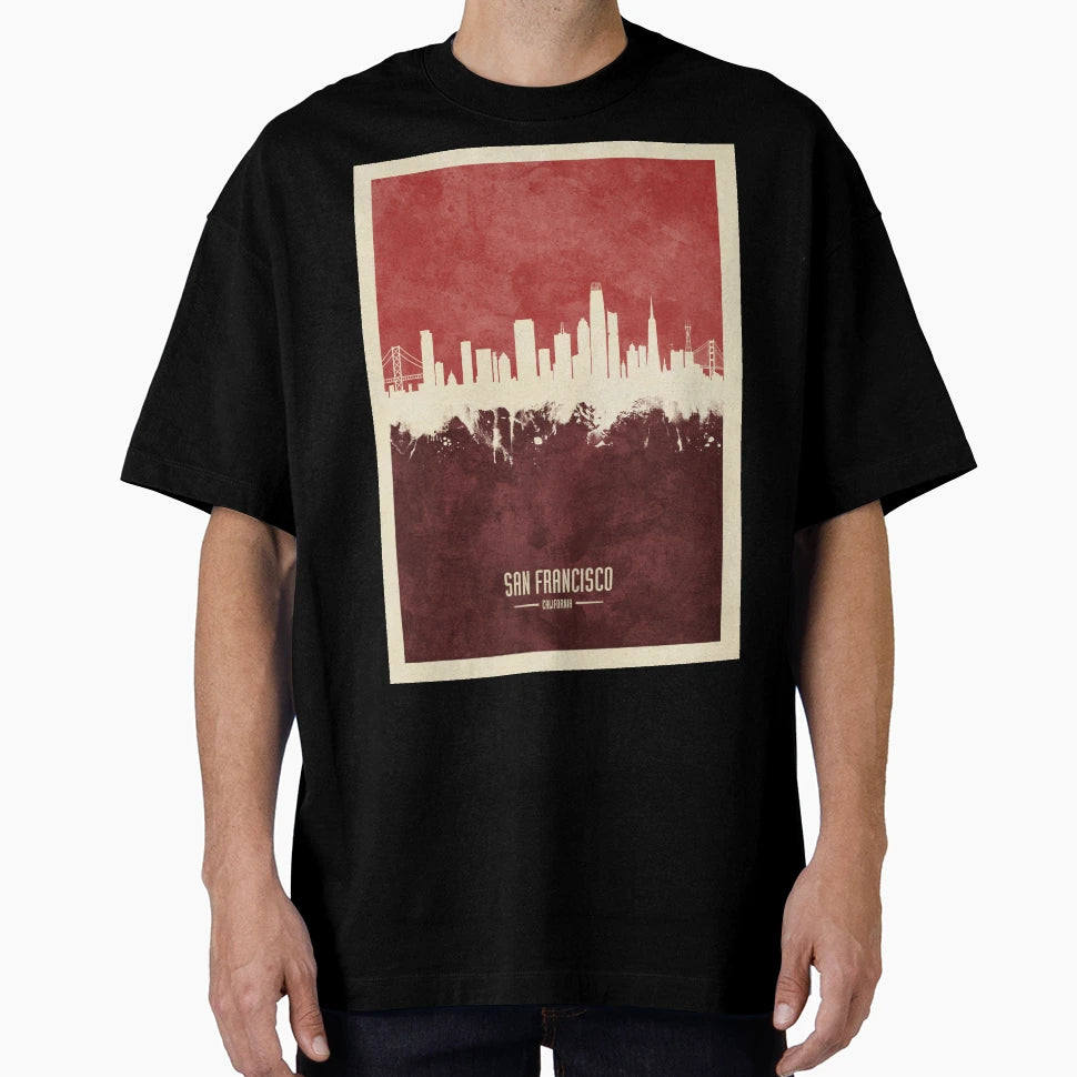 San Francisco California Skyline T-Shirt - Aesthetic Graphic for Adults - T-Shirt, Sweatshirt, Hoodie