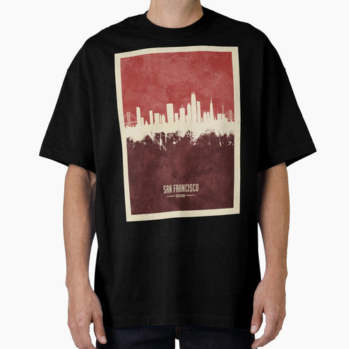 San Francisco California Skyline T-Shirt - Aesthetic Graphic for Adults - T-Shirt, Sweatshirt, Hoodie