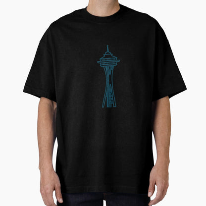 Space Needle Navy T-Shirt - Streetwear Style Men Women - T-Shirt, Sweatshirt, Hoodie