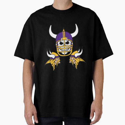 Vikings Skull T-Shirt - Aesthetic Graphic for Adults - T-Shirt, Sweatshirt, Hoodie