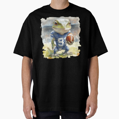 Lizard As American Football Player T-Shirt - Unique Graphic for Adults - T-Shirt, Sweatshirt, Hoodie