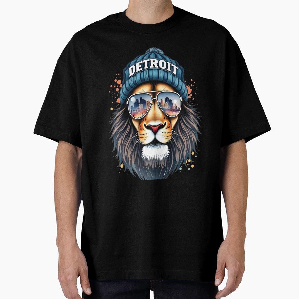 Detroit Lion T-Shirt - Fun Novelty Design Men Women - T-Shirt, Sweatshirt, Hoodie