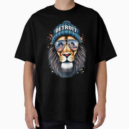 Detroit Lion T-Shirt - Fun Novelty Design Men Women - T-Shirt, Sweatshirt, Hoodie