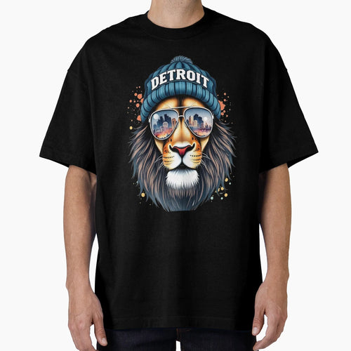 Detroit Lion T-Shirt - Fun Novelty Design Men Women - T-Shirt, Sweatshirt, Hoodie
