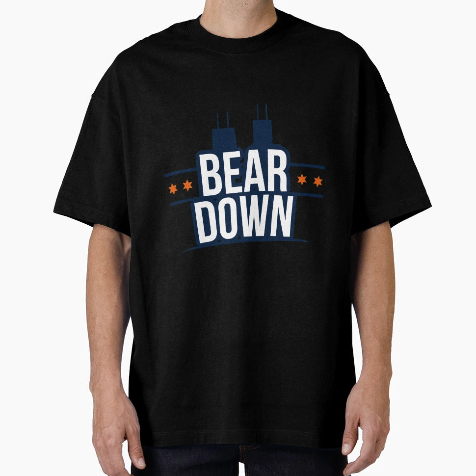 Bear Down Navy Orange Logo T-Shirt - Casual Everyday Wear for Adults - T-Shirt, Sweatshirt, Hoodie