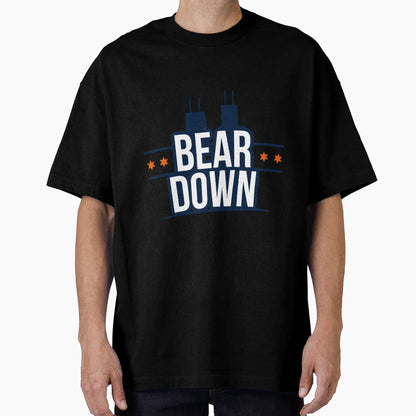 Bear Down Navy Orange Logo T-Shirt - Casual Everyday Wear for Adults - T-Shirt, Sweatshirt, Hoodie