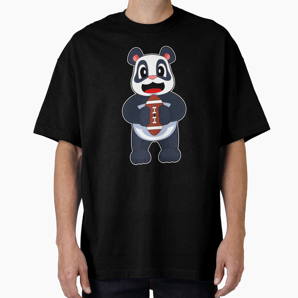 Panda American Football Sports T-Shirt - Casual Everyday Wear Unisex - T-Shirt, Sweatshirt, Hoodie