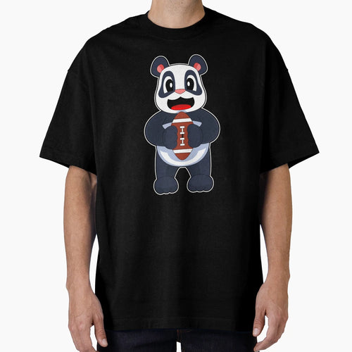 Panda American Football Sports T-Shirt - Casual Everyday Wear Unisex - T-Shirt, Sweatshirt, Hoodie