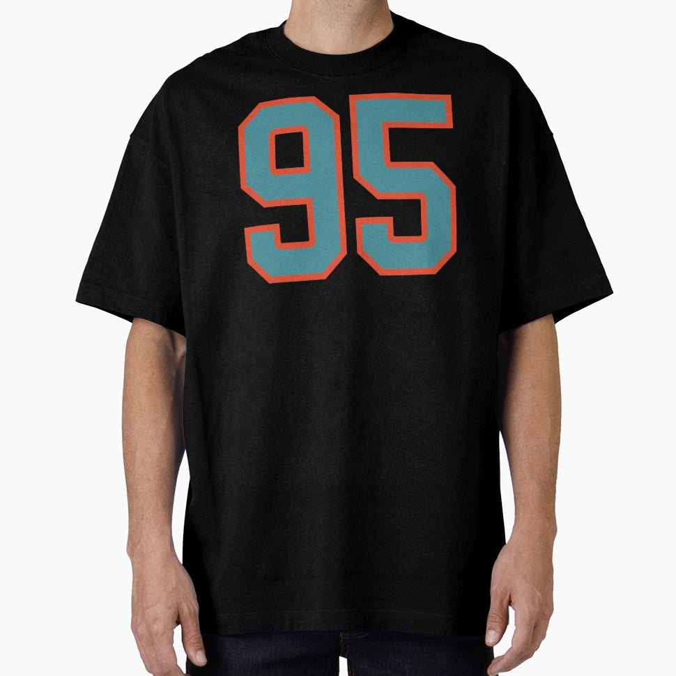 95 Number Aqua Orange Lucky Sports T-Shirt - Streetwear Style Unisex - T-Shirt, Sweatshirt, Hoodie