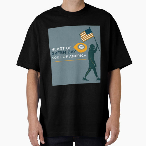 Green Bay Heart Americas Football Soul T-Shirt - Graphic Print Men Women - T-Shirt, Sweatshirt, Hoodie