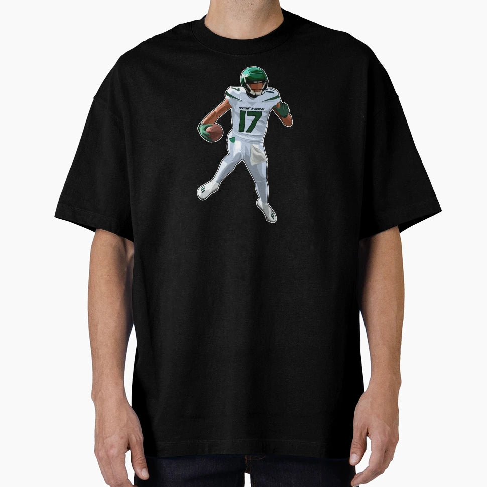 Garett Wilson 17 Jump Form Tackles T-Shirt - Fun Novelty Design Men Women - T-Shirt, Sweatshirt, Hoodie