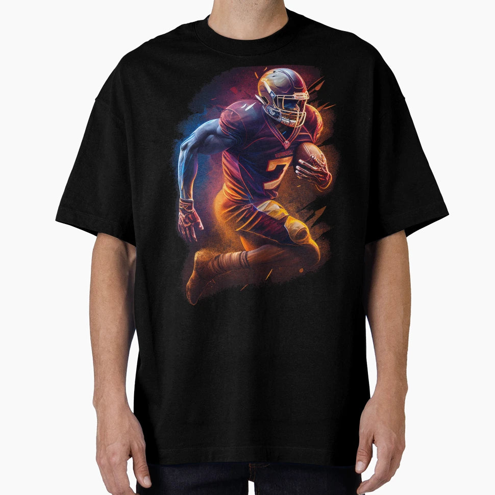 Running American Football Player T-Shirt - Casual Everyday Wear Men Women - T-Shirt, Sweatshirt, Hoodie