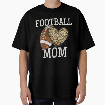 Football Mom Fun American Football Leopard T-Shirt - Graphic Print Unisex - T-Shirt, Sweatshirt, Hoodie