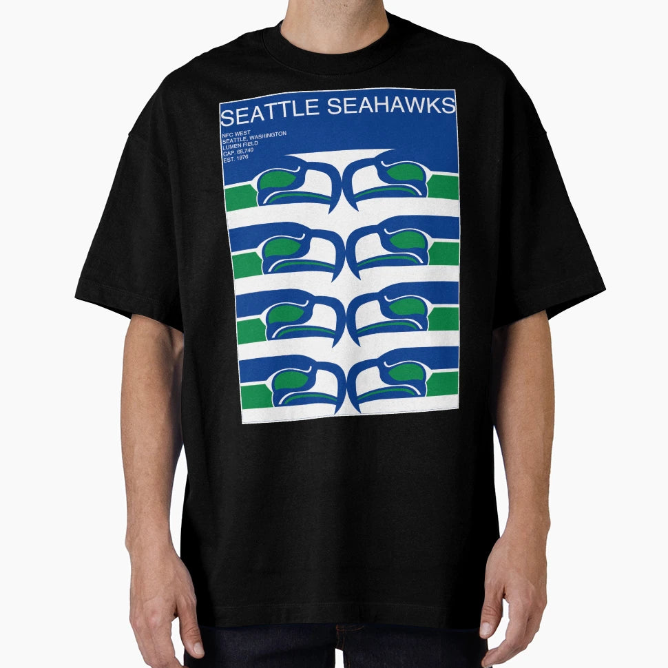 Seahawks Geometric Minimal T-Shirt - Casual Everyday Wear Unisex - T-Shirt, Sweatshirt, Hoodie