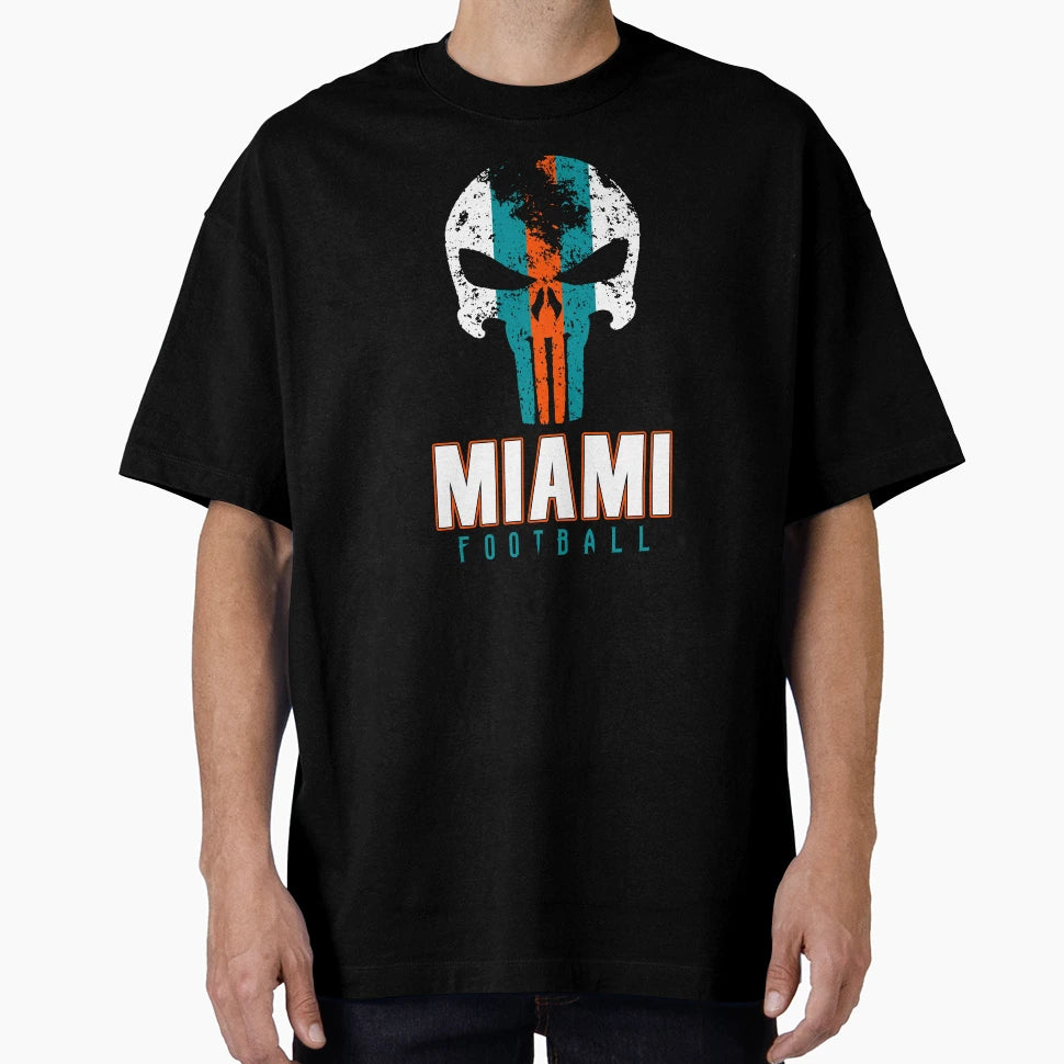 Miami Pro Football Grunge T-Shirt - Fun Novelty Design for Adults - T-Shirt, Sweatshirt, Hoodie