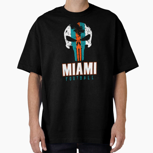 Miami Pro Football Grunge T-Shirt - Fun Novelty Design for Adults - T-Shirt, Sweatshirt, Hoodie