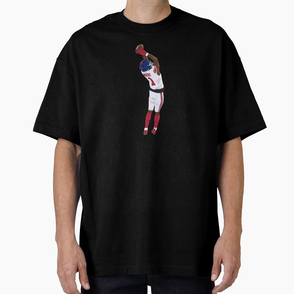 Malik Nabers Jumping Catch T-Shirt - Minimalist Print Unisex - T-Shirt, Sweatshirt, Hoodie